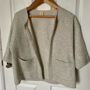 Atelier B Quilted Cardigan in Heathered Grey